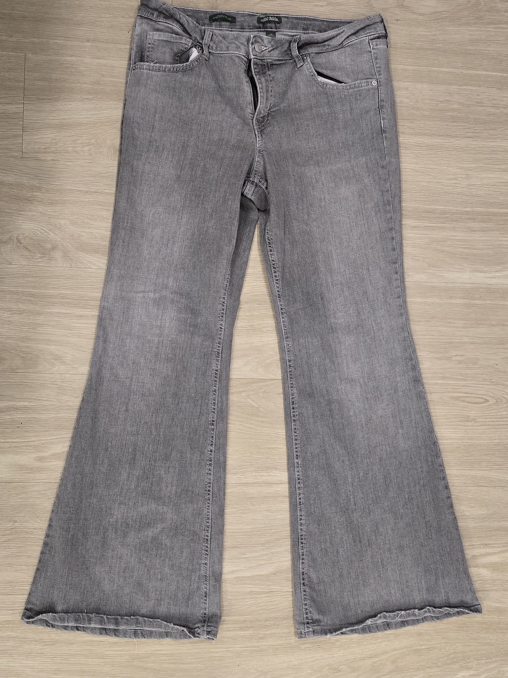 wild fable Gray Flared Wide-Leg Jeans